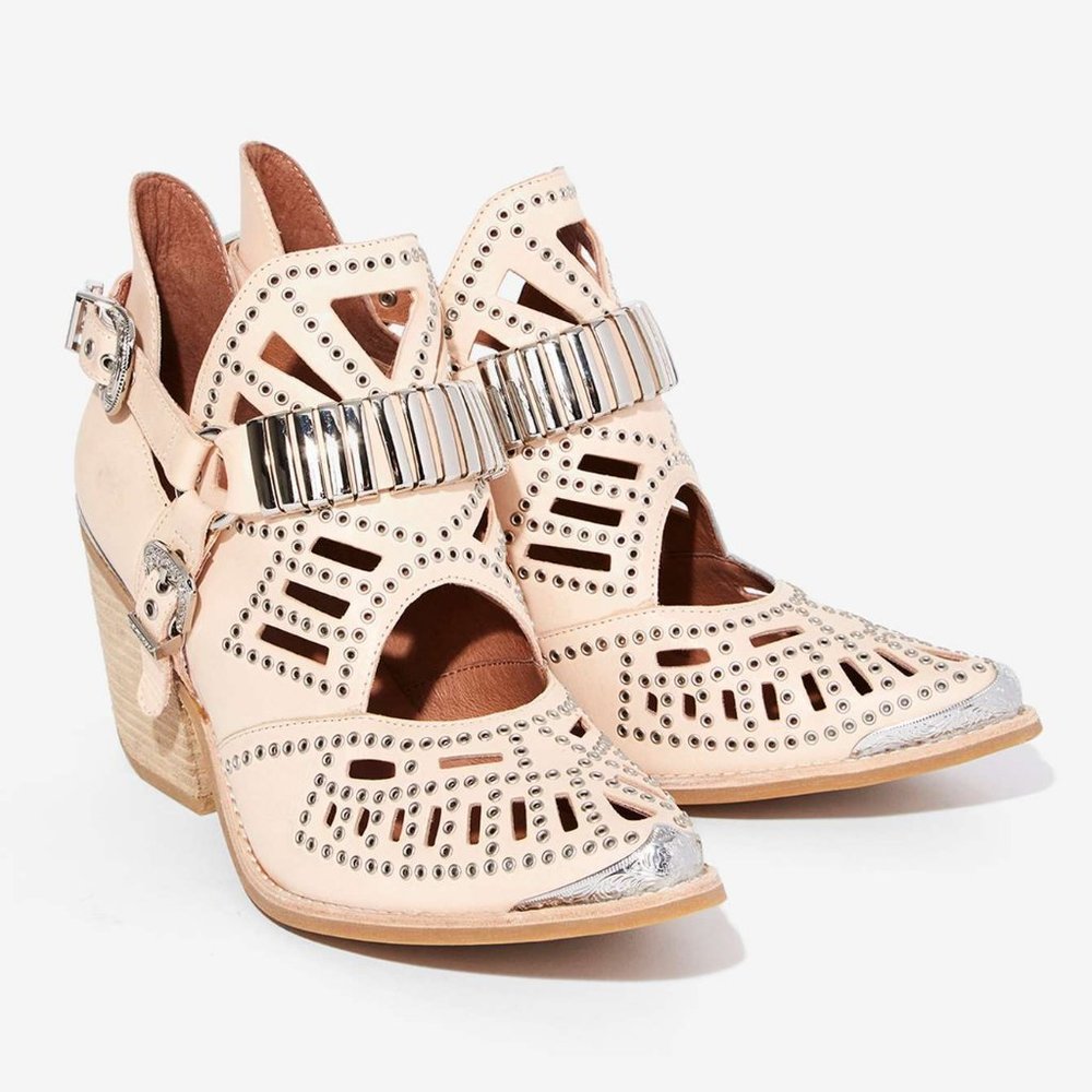 Jeffrey Campbell Calhoun Leather Ankle Boots